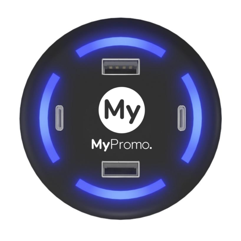 Chargeur domestique intelligent | Plastique ABS | Logo lumineux